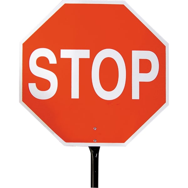 Bon 14-985 Traffic Paddle, Stop/Slow 18", 6" Handle